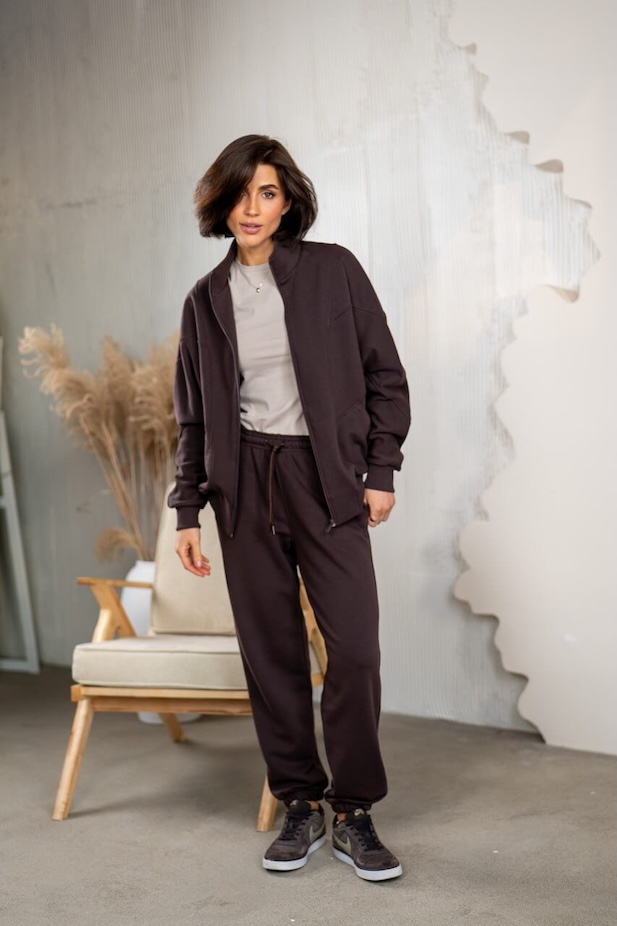 Women's Evelyn tracksuit in chocolate